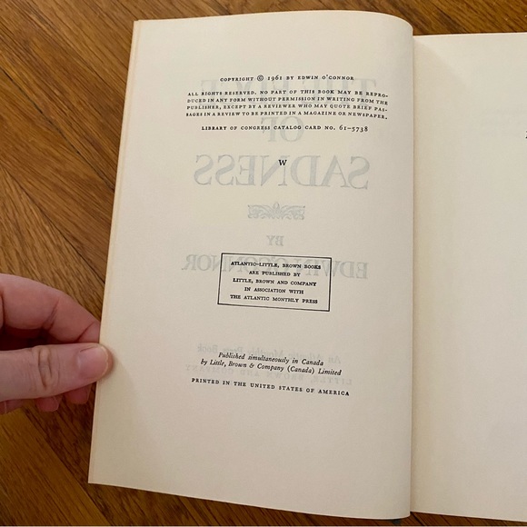 Vintage 60s Book The Edge of Sadness Edwin O'Connor 1961 1st Edition - Picture 6 of 8